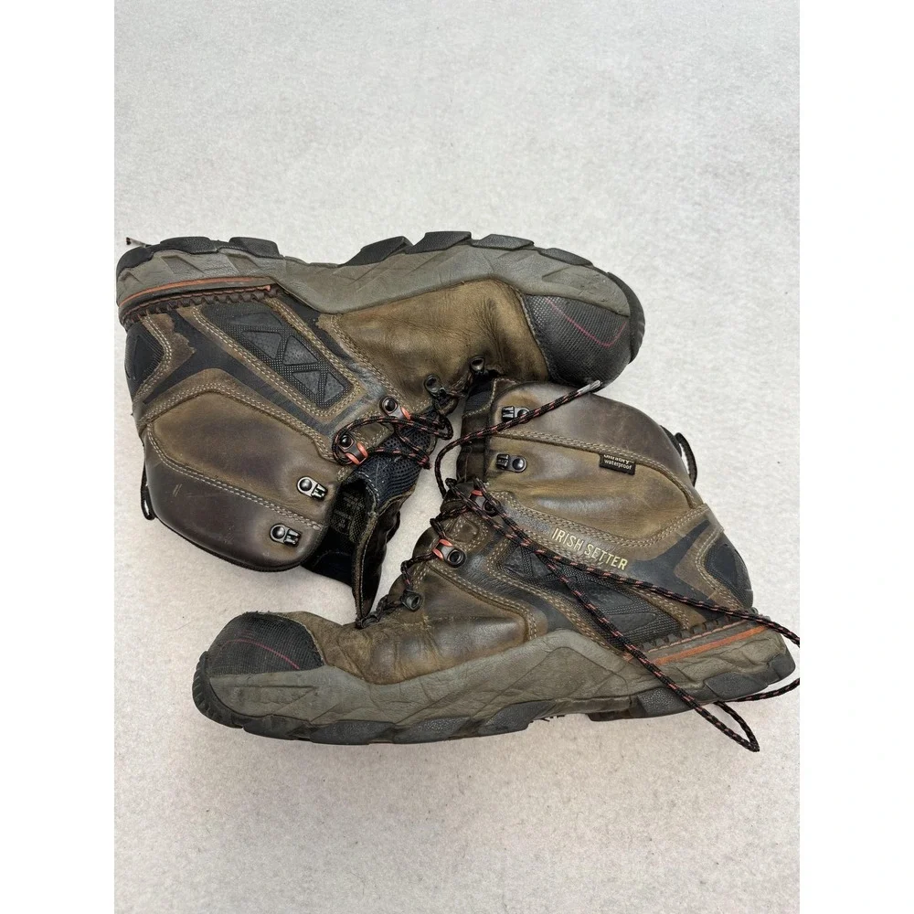 Irish Setter Boots Mens Size 13 Brown Leather Steeltoe Work Combat‎ 83628